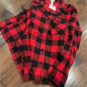 Wondershop Red and Black Checkered Pajama Set